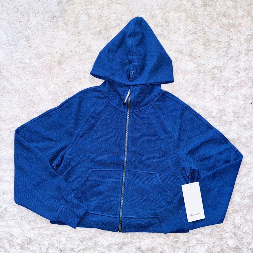 Heathered Blue Twill Scuba Oversized Full-Zip Hoodie *Waffle Lululemon